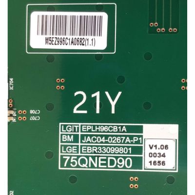 LED DRIVER PARA TV LG / NUMERO DE PARTE EBR33099801 / 3PCR02958A / EPLH96CB1A / JAC04-0267A-P1 / M5EZ996C1A0682(1.1) / DISPLAY HV750QUB-E7D / MODELO 75QNED90UPA.AUDFLJR / 75QNED90PA - Imagen 2